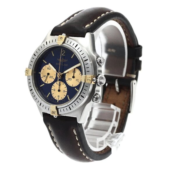 BREITLING Callisto 80520-1 Chronograph blue Dial Hand Winding Boy's Watch_883023 - Picture 1 of 6
